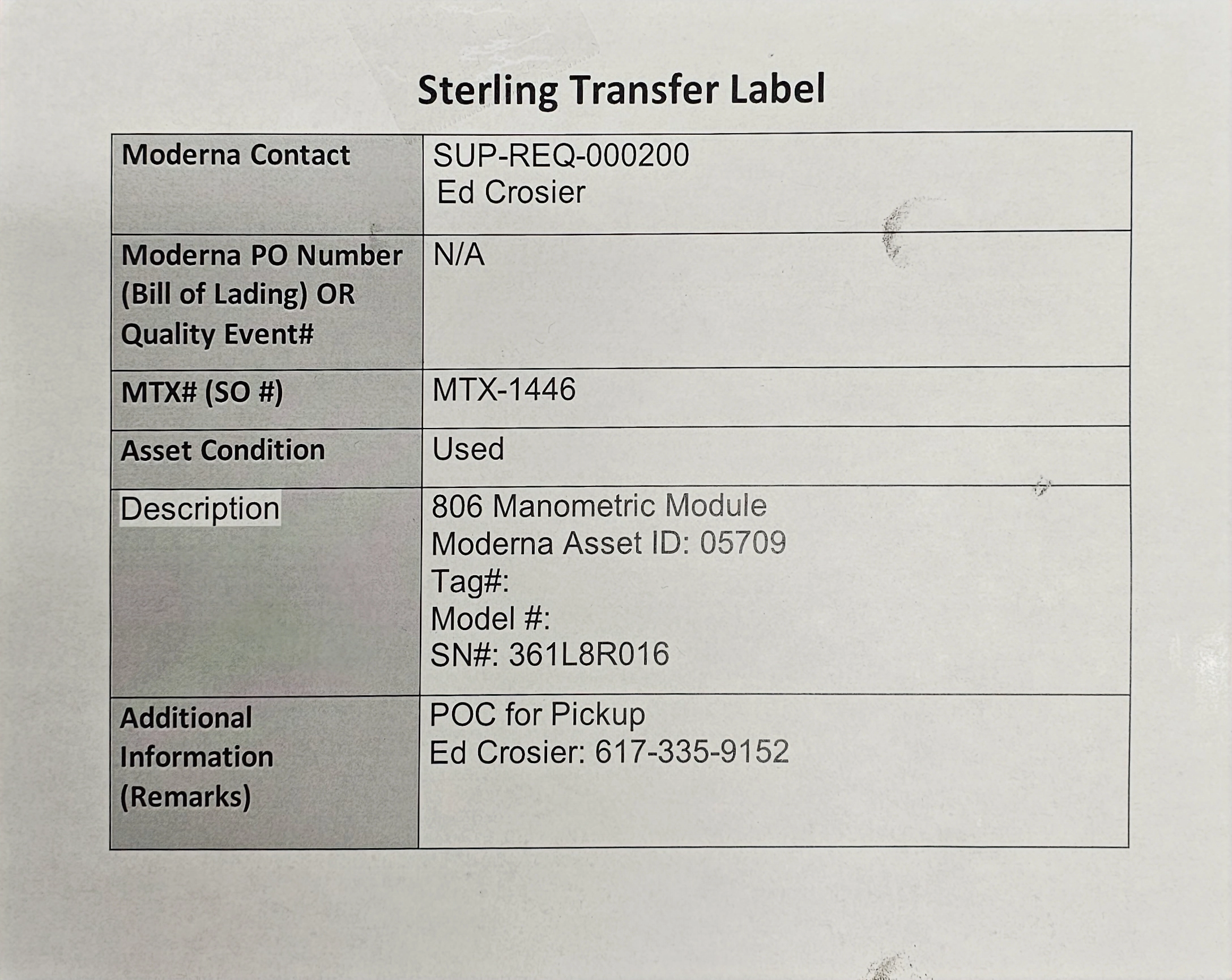 Gilson 806 Manometric Module 806 HPLC System Accessory - 3379494 - Image 2