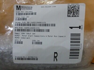 MOUSER ELECTRONICS-KEMET MOTOR CAPACITOR MPN.160MS