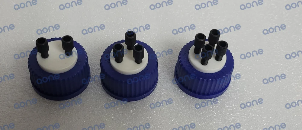 Blue Flip Top Caps GL-45 Hplc Solvent Bottle Safety Cap, For Pharmaceutical